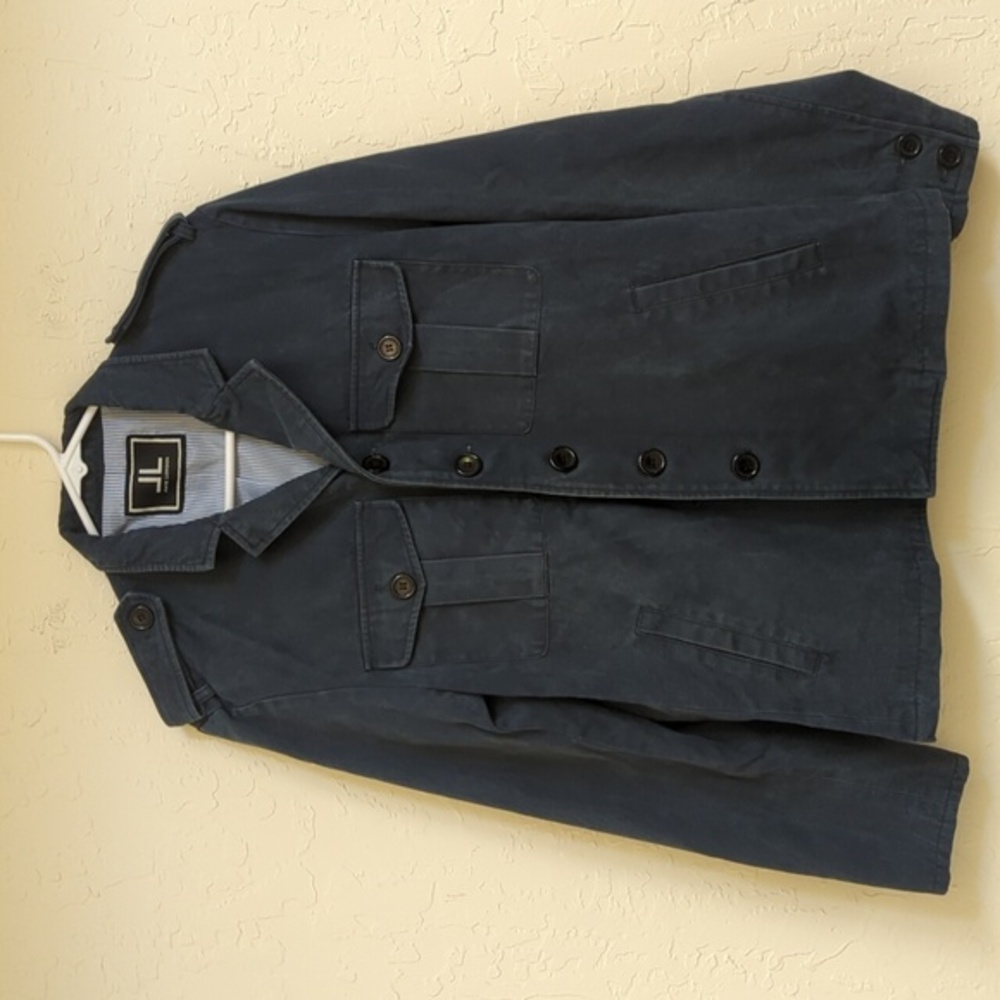Jack London Men's Navy Cotton Mariner Military Field Jacket Size Size Small
